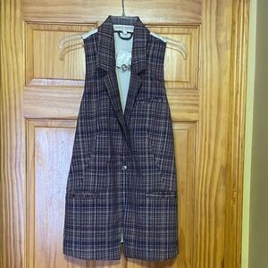 Free People plaid vest